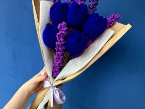 Bouquet of Tulips and Lilacs